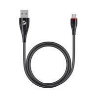 Кабель Deppa Ceramic USB - micro USB, 1м, черный
