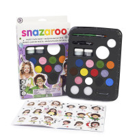Набор красок Snazaroo "Вечерний макияж", 12 цветов, аксессуары, карт.коробка