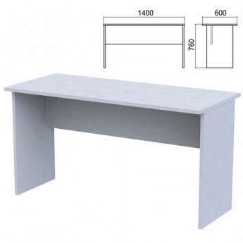 Стол письменный 'Арго' (ш1400*г600*в760 мм), серый, А-003.60, ш/к35683