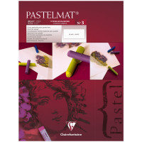 Альбом для пастели 12л. 300*400мм на склейке Clairefontaine "Pastelmat", 360г/м2, бархат, белый