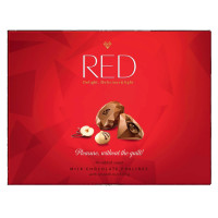 Конфеты Red из молочного шоколада с ореховой начинкой, 132г