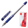 Ручка шариковая масляная CELLO "Finer", корпус прозрачный, игольчатый пишущий узел 0,3 мм, резиновый держатель, синяя, 305234020/к