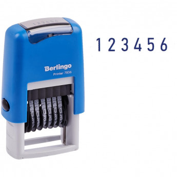 Нумератор мини автомат Berlingo 'Printer 7836', 6 разрядов, 3мм, пластик, блистер