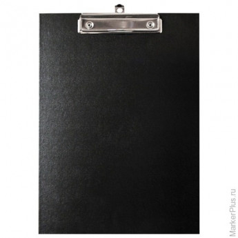 Доска-планшет ERICH KRAUSE "Standard", с верхним прижимом, 22,7*31,5 см, картон/бумвинил, черная, 754