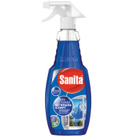 Средство для мытья стекол и зеркал Sanita "Антипыль", спрей, 500мл, ассорти