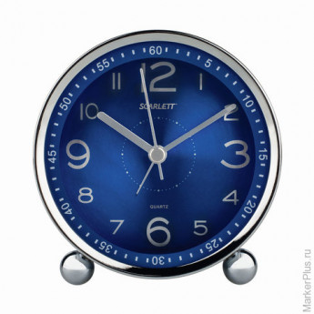 Часы-будильник SCARLETT SC-AC1004N, электронный сигнал, пластик, синие, SC - AC1004N