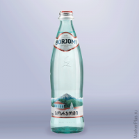 Вода газированная минеральная BORJOMI (БОРЖОМИ), 0,33 л, стеклянная бутылка