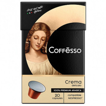 Капсулы для кофемашин Nespresso COFFESSO "Crema Delicato", 100% Арабика, 20 шт * 5 г, 101229