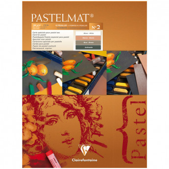 Альбом для пастели 12л. 300*400мм на склейке Clairefontaine 'Pastelmat', 360г/м2, бархат, цв.блок