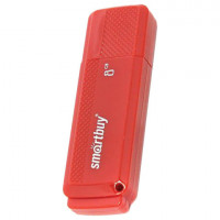 Флэш-диск 8 GB, SMARTBUY Dock, USB 2.0, красный, SB8GBDK-R