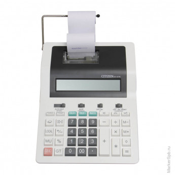 Калькулятор печатающий Citizen CX-121N, 12 разрядов, 194*260*66 мм, 2-цветная печать, ЖК дисплей