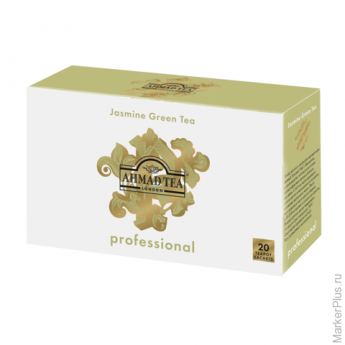 Чай AHMAD (Ахмад) "Jasmine Green Tea" Professional, зеленый с жасмином, 20 пакетиков для чайника по 