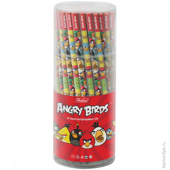 _Карандаш ч/г "Angry Birds" НВ, ассорти, заточен., пластиковая туба