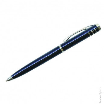 Ручка шариковая "Silver Standard" синяя, 0,7мм, корпус синий, механизм поворотный, инд. упак.