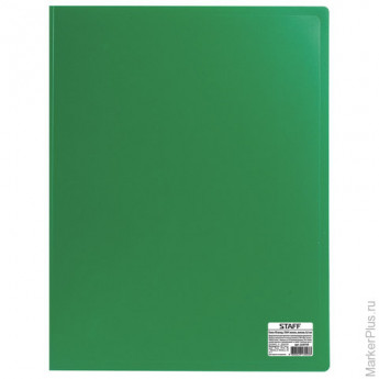 Папка 40 вкладышей STAFF, зеленая, 0,5 мм, 225703