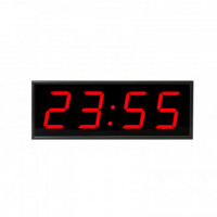 Часы электронные 410-EURO-R, цвет свечения красный 0,5Кд, 440x160x75мм