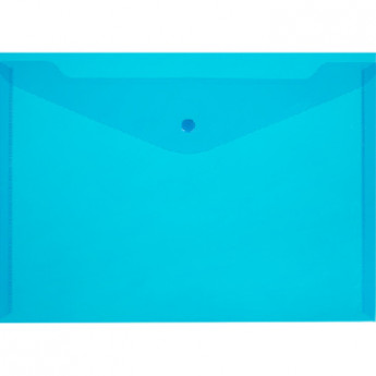 Папка-конверт на кнопке КНК 150 синий прз. 10шт/уп, комплект 10 шт