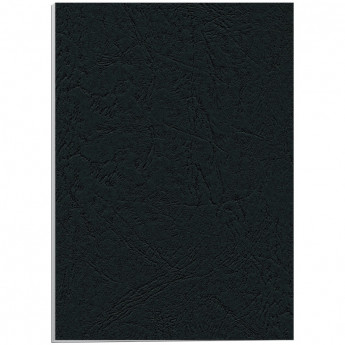 Обложка А4 Fellowes "Дельта" 250г/кв.м, кожа, черный картон, 25л.