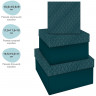 Набор квадратных коробок 3в1, MESHU 'Emerald style. Top.', (19,5*19,5*11-15,5*15,5*9см)