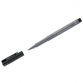 Ручка капиллярная Faber-Castell "Pitt Artist Pen Soft Brush" цвет 233 холодный серый IV, кистевая 10 шт/в уп