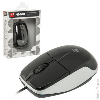 Мышь проводная DEFENDER MS-940, USB, 2 кнопки + 1 колесо-кнопка, оптическая, черная, 52940