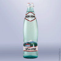 Вода газированная минеральная BORJOMI (БОРЖОМИ), 0,5 л, стеклянная бутылка