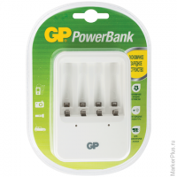 Зарядное устройство GP (Джи-Пи) для 4-х NiMH аккумуляторов AA или AAA, заряд 13 часов