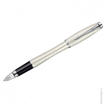 Ручка Пятый пишущий узел "Urban Premium Pearl Metal Chiselled CT" черная, 0,8мм, подар.уп.