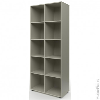 Мебель для школы МЕТ_Шкаф для учебных пособий открытый с ячейками серый
