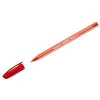 Ручка шариковая Luxor 'InkGlide 100 Icy' красная, 0,7мм, трехгран., 12 шт/в уп