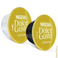 Капсулы для кофемашин NESCAFE Dolce Gusto Cappuccino, нат. кофе 8 шт.х8 г, мол. капс. 8 шт.х17 г, 52