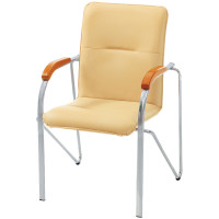 Стул Furniture "Самба", каркас алюм., обивка кожзам бежевый, 2 шт/в уп Стул Furniture "Самба", каркас алюм., обивка кожзам бежевый, 2 шт/в уп