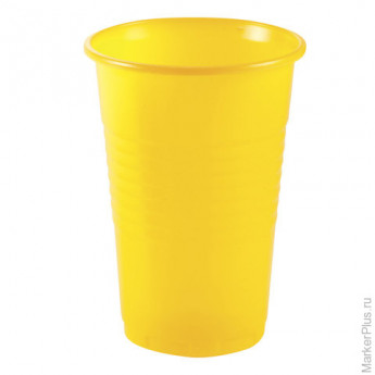 Одноразовый стакан, ЭКОНОМ, 200 мл, 1 шт., полипропилен (ПП), желтый, холодное/горячее, СТИРОЛПЛАСТ, С.200.70.01