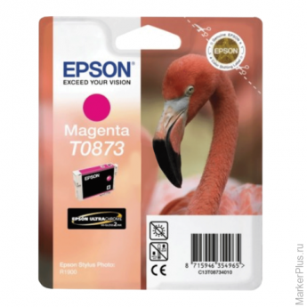 Картридж струйный EPSON (C13T08734010) Stylus Photo R1900, пурпурный, оригинальный