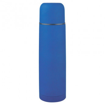 Термос ЛАЙМА классический с узким горлом, 0,5л, нержавеющая сталь, синий, 605122