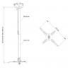 Кронштейн для проекторов Cactus CS-VM-PRE02-WT потолоч-настен., 20кг, бел