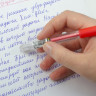 Ручка "Пиши-стирай" гелевая BRAUBERG "Number 1", толщина письма 0,5 мм, резиновый держатель, красная, 141882