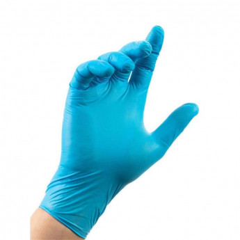 Перчатки одноразовые нитрилло-виниловые голубые размер L, 50 пар/уп