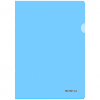 Папка-уголок Berlingo "Starlight", А4, 180мкм, прозрачная голубая, индив. ШК, 20 шт/в уп