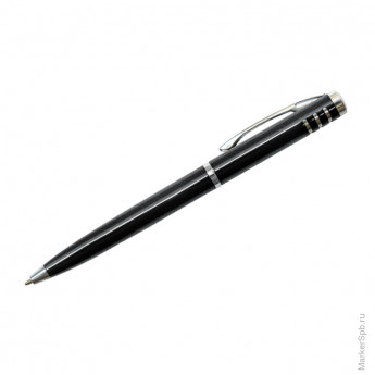 Ручка шариковая "Silver Standard" синяя, 0,7мм, корпус черный, механизм поворотный, инд. упак.