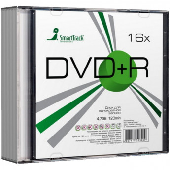 Диск DVD+R 4.7Gb Smart Track 16x Slim Sl-5