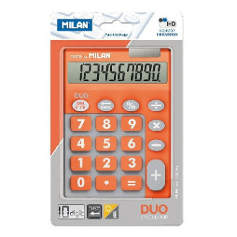Калькулятор Milan 10-разряд, в чехле, двойное питание, оранжев 150610TDOBL