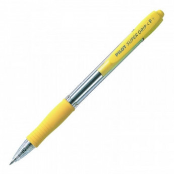 Ручка шариковая BPGP-10R-F Y SUPER GRIP желтого цвета