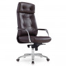 Кресло VB_Бюрократ DAO BROWN кожа коричневая