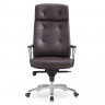 Кресло VB_Бюрократ DAO BROWN кожа коричневая