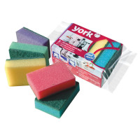 Губки для посуды York "Макси", поролон с абразивным слоем, 10*7*3см, 5шт., комплект 5 шт