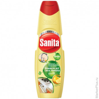 Средство чистящее SANITA Универсал крем, 600мл, Сила лимона