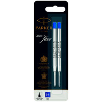 Стержень шариковый объемный Parker 'QuinkFlow Ball Point' синий, 98мм, 1,0мм, метал.корпус, 2шт, блистер, комплект 2 шт