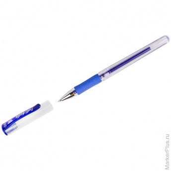 Ручка гелевая Crown 'Jell-Belle' синяя, 0,5мм, грип, 12 шт/в уп