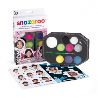 Набор красок для детского грима Snazaroo, 08цв*2мл, аксессуары, карт.коробка